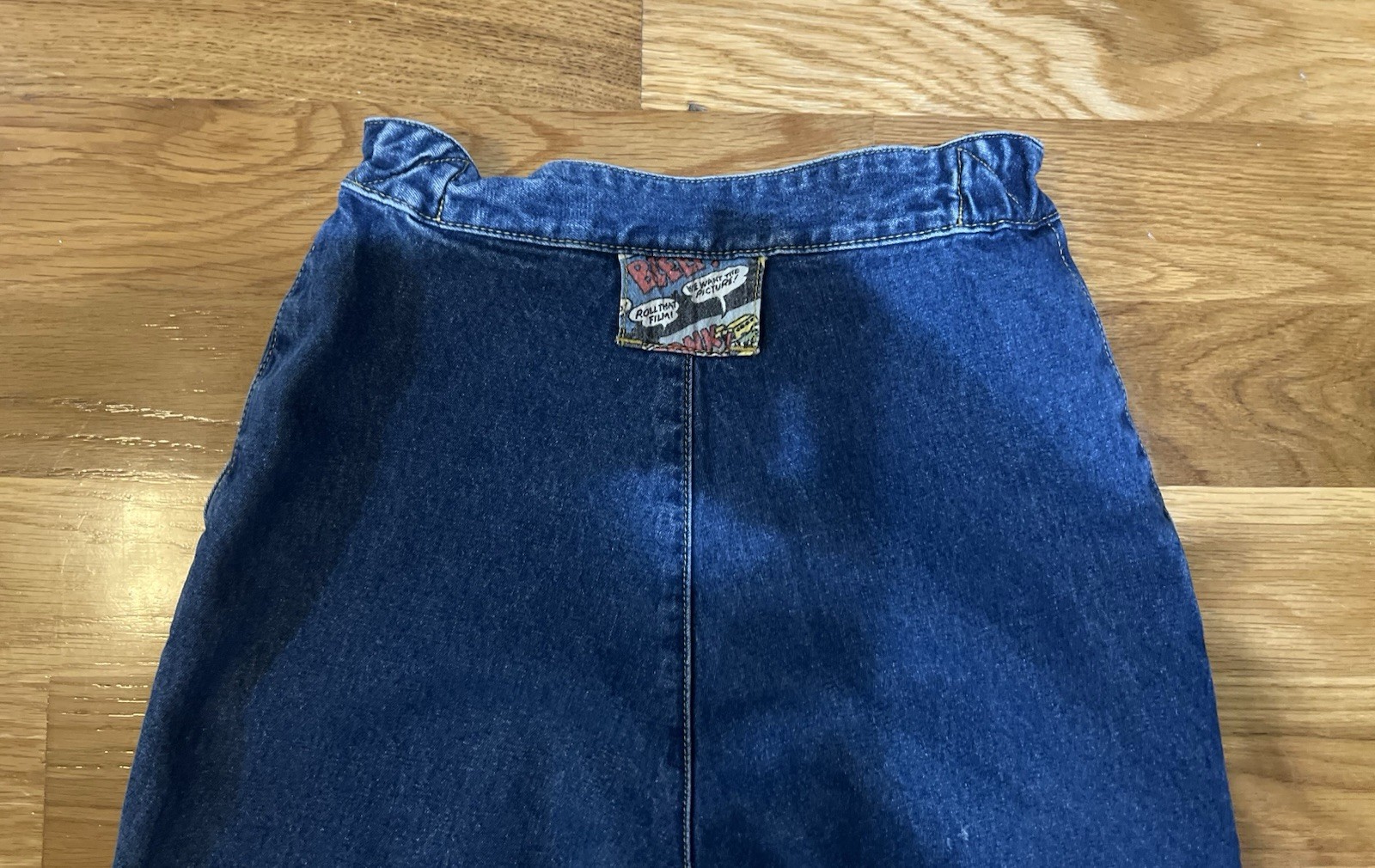 Rare VTG 80s Women’s Gasoline Jeans Comic Strip Accented Pockets/ Snap Buttons
