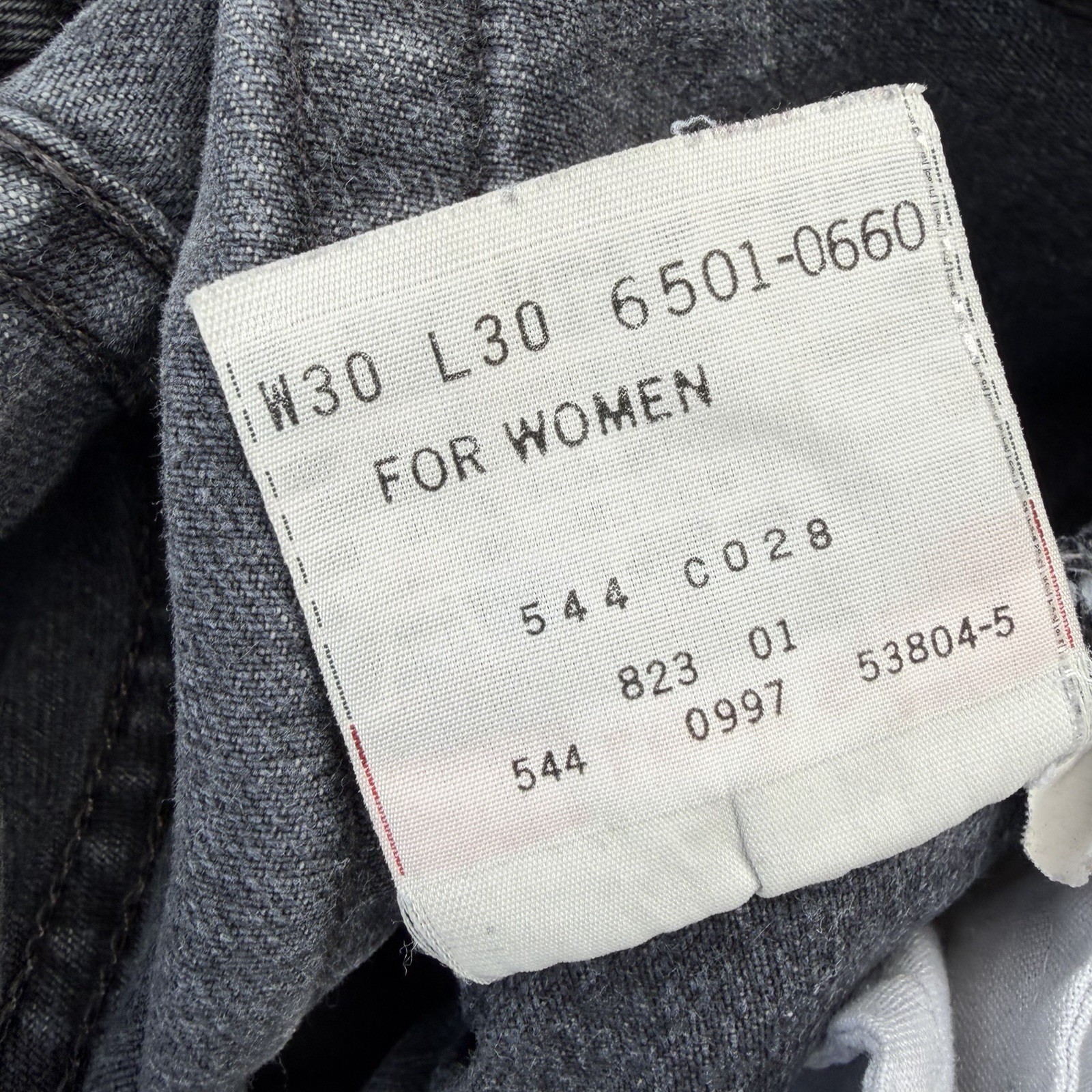 Vintage Levi’s 501 Women’s Black Sz 30×30 Actual 27×28 Made In USA