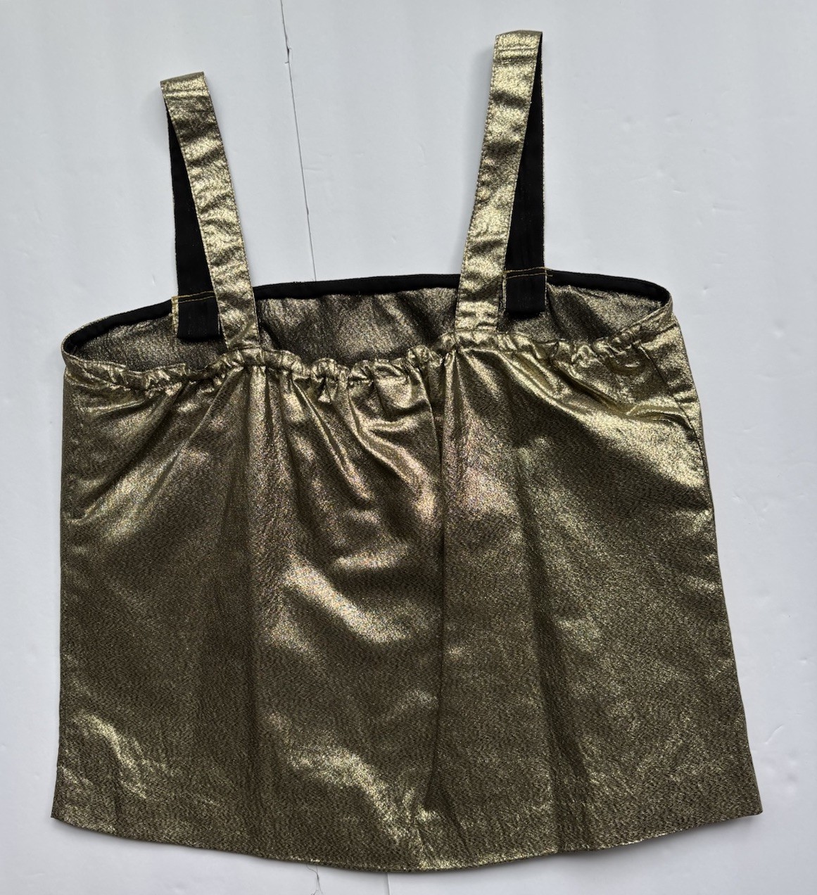 Vintage Malbe Original 2Pc Belted Pant Suit Gold Tank Top & Pants See Note