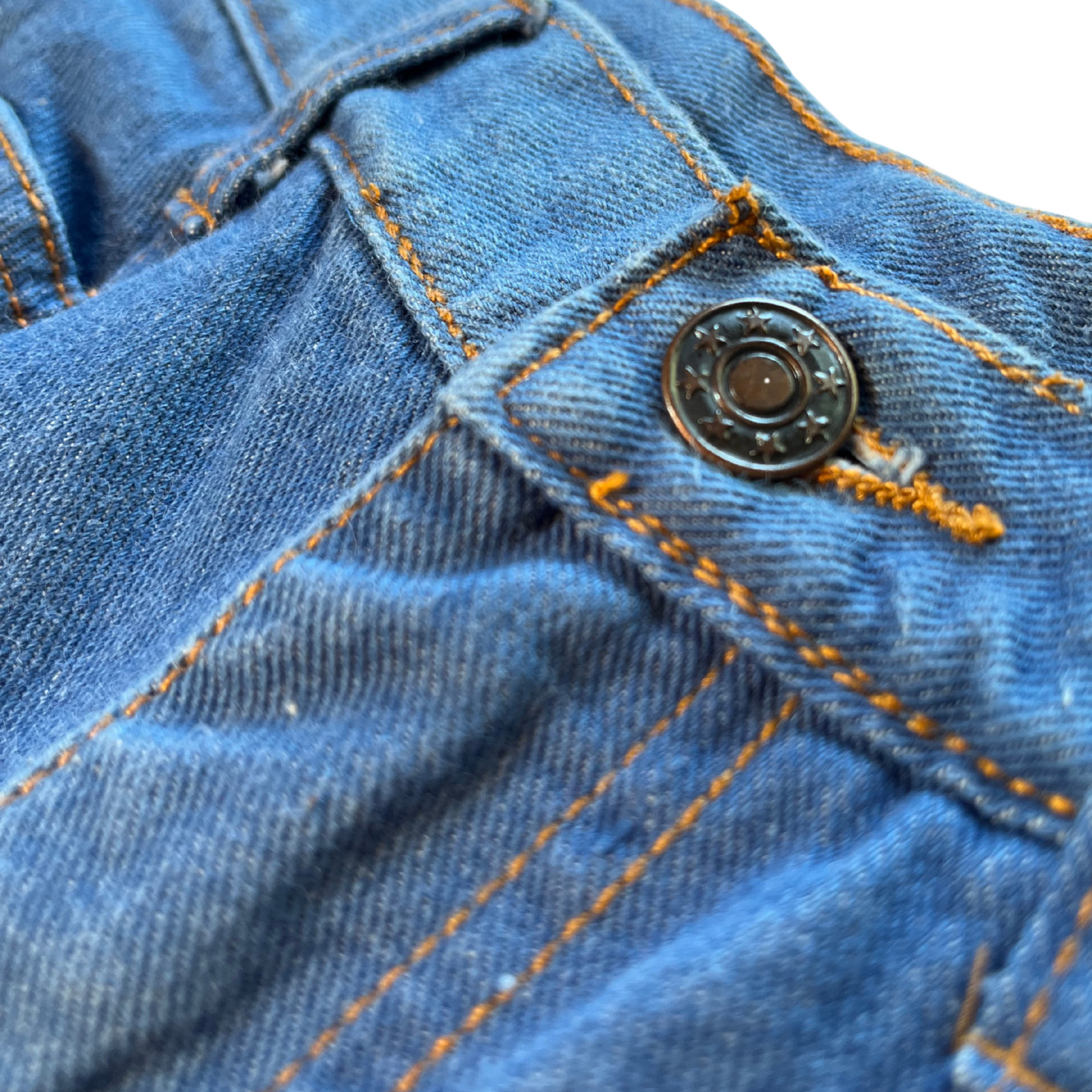 Vintage 80s Flared Jeans 29 34 Blue Cotton Tall Sears StyleWorks Western Grunge