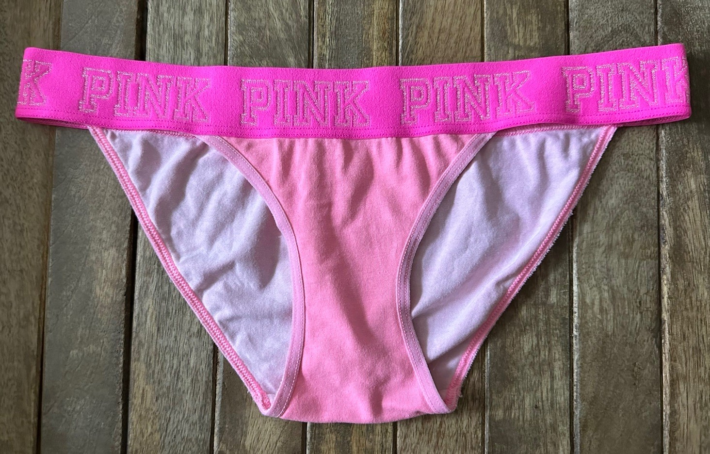 Vtg Pink Victoria’s Secret M High Cut Bikini Panty Panties