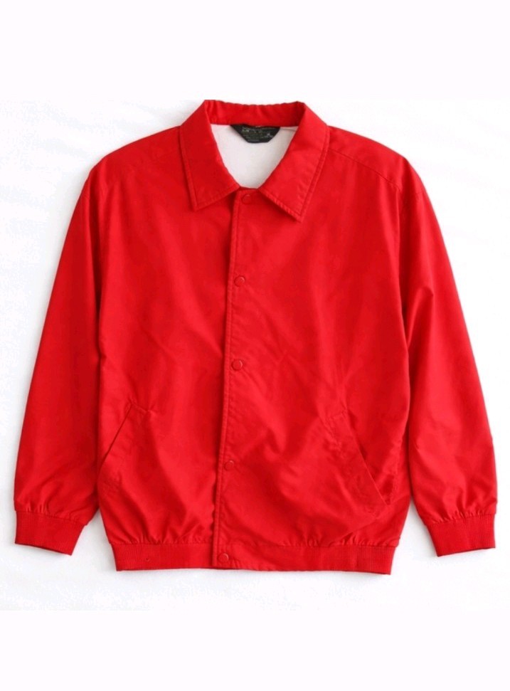 Authentic vintage 1980s JCPenney red coach-style jacket Wind Breaker Size M