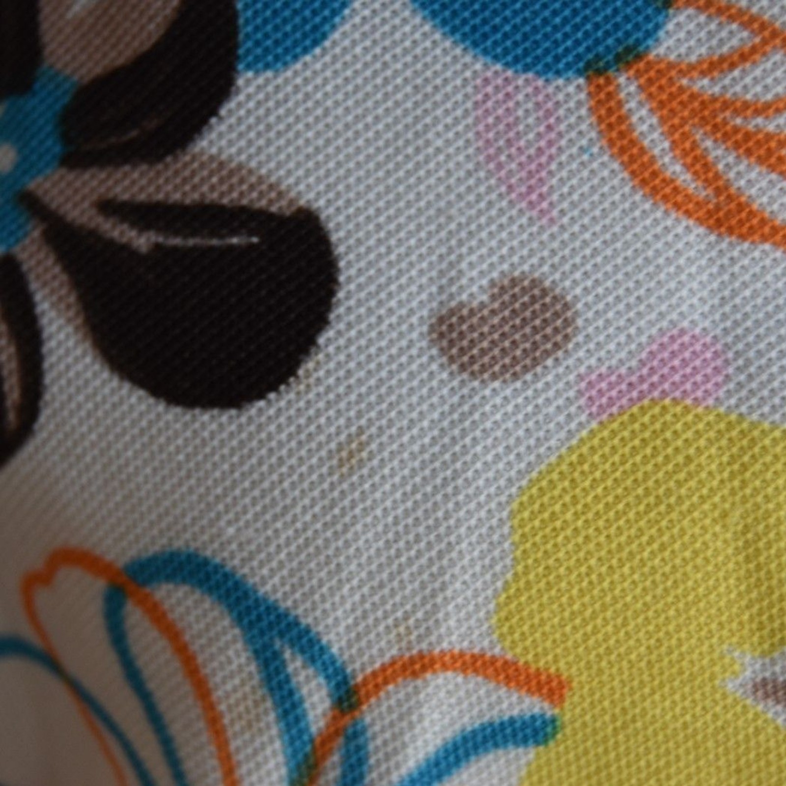 Vintage 70s Floral Mod Polyester Button Front Shirt Blouse White Colorful M