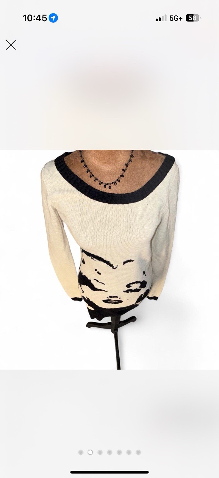 VINTAGE Betsey Johnson 90s/00s Pop Art Style Marilyn Monroe sweater Dress