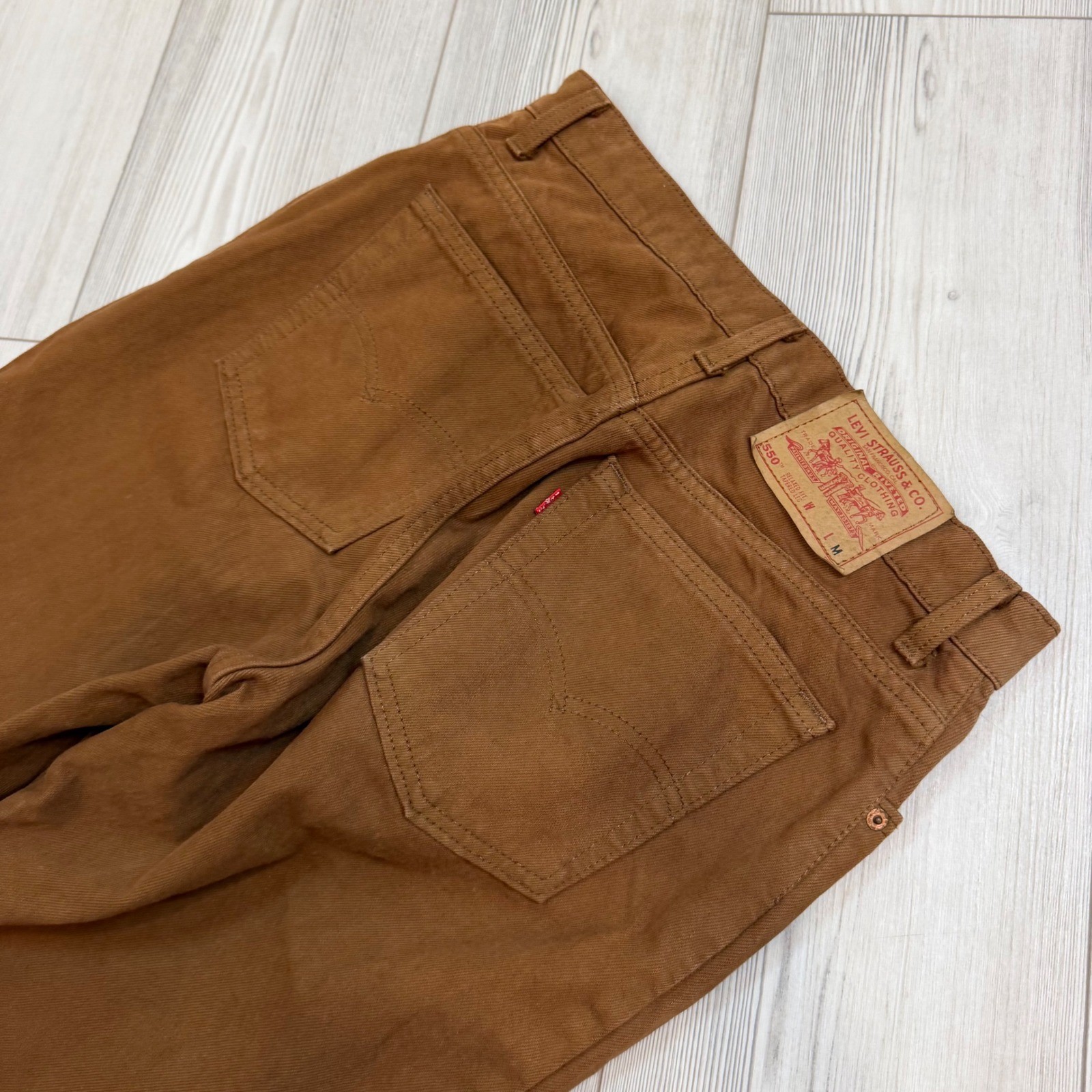 Vintage Levis 550 Relaxed Fit Tapered Leg Brown Denim Jeans Made in USA Women 13