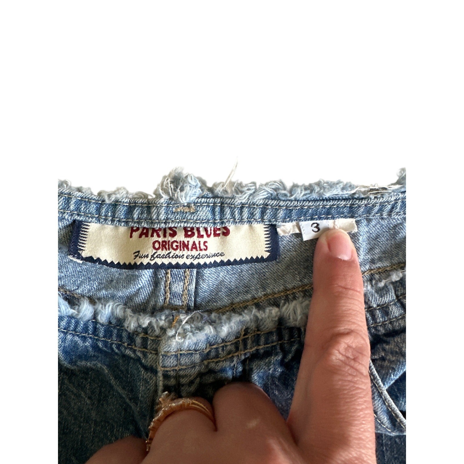 Vintage Y2K Paris Blues Originals Low Rise Boot Jeans Womens 3 Raw Hem Grunge