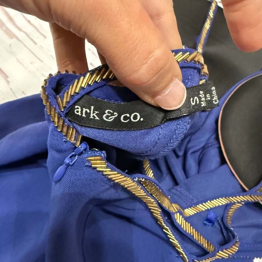 Ark & Co Royal Blue V-Neck Bandage Fit & Flare Dress