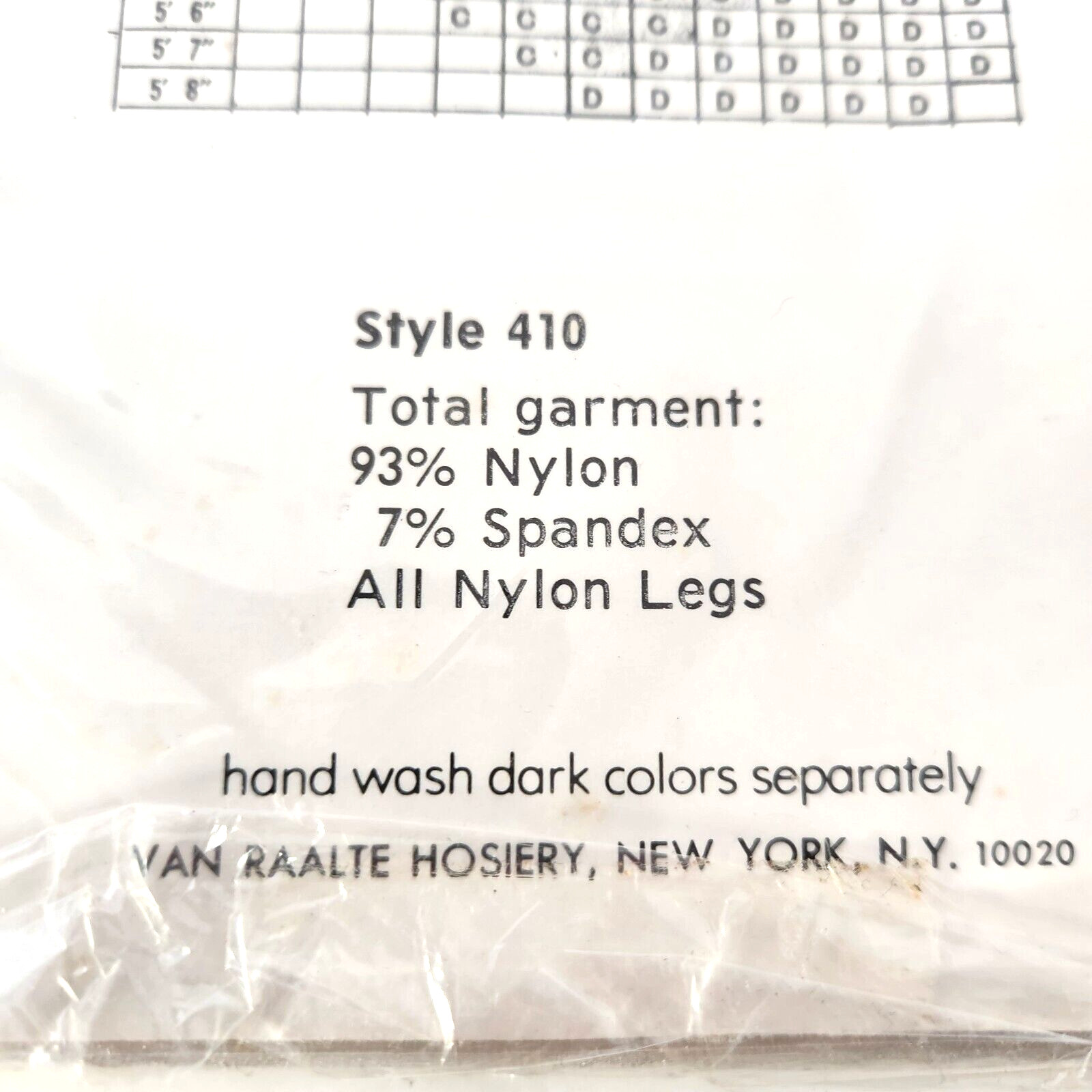 Van Raalte Stardust Panty Hose Platinum Size C Sheer to Waist Sandalfoot READ!