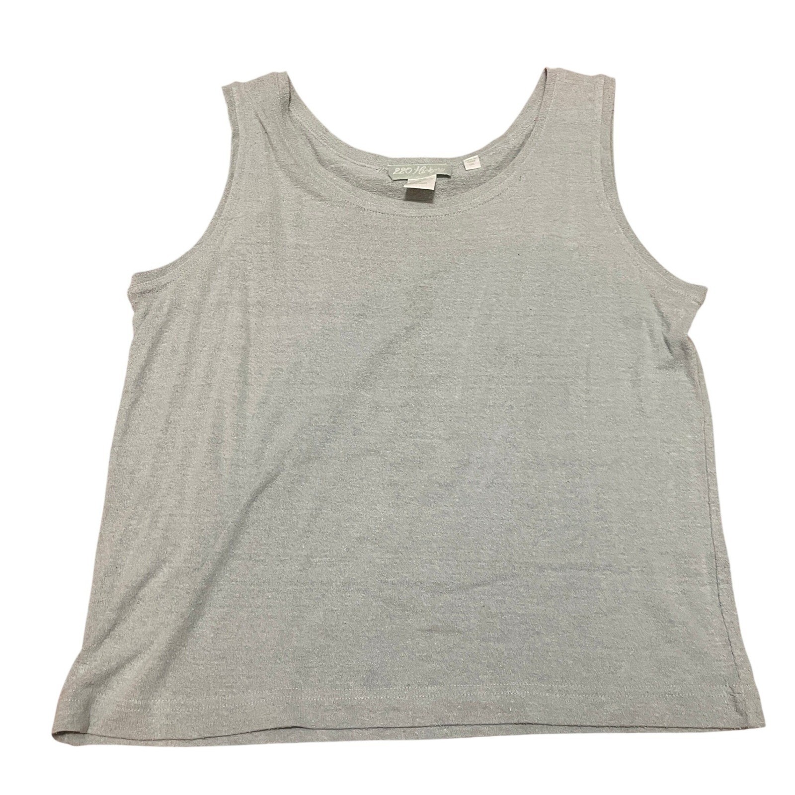 220 Hickory Vintage Women’s S Raw Silk Knit Tank Top Seafoam Green Scoop Neck