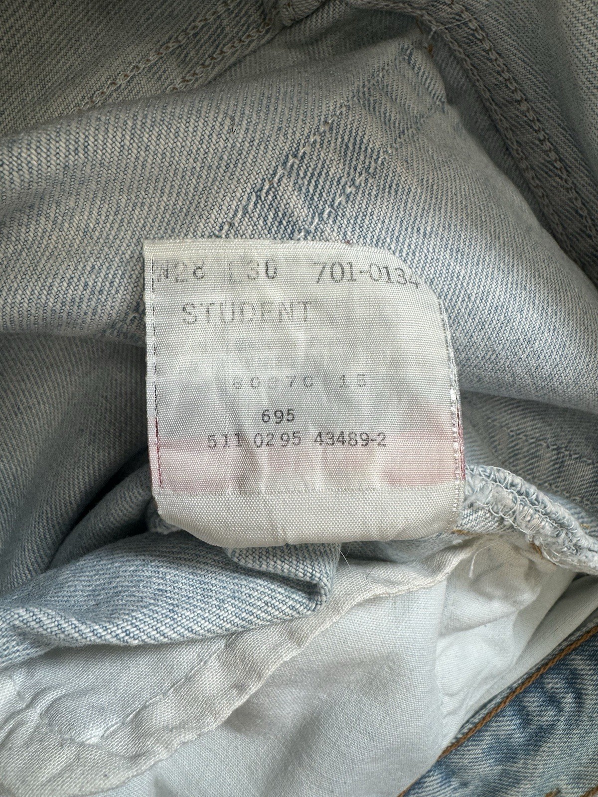 Vintage 1990s Levi’s 701 Student Light Wash Perfectly Faded Distressed 26 x 29