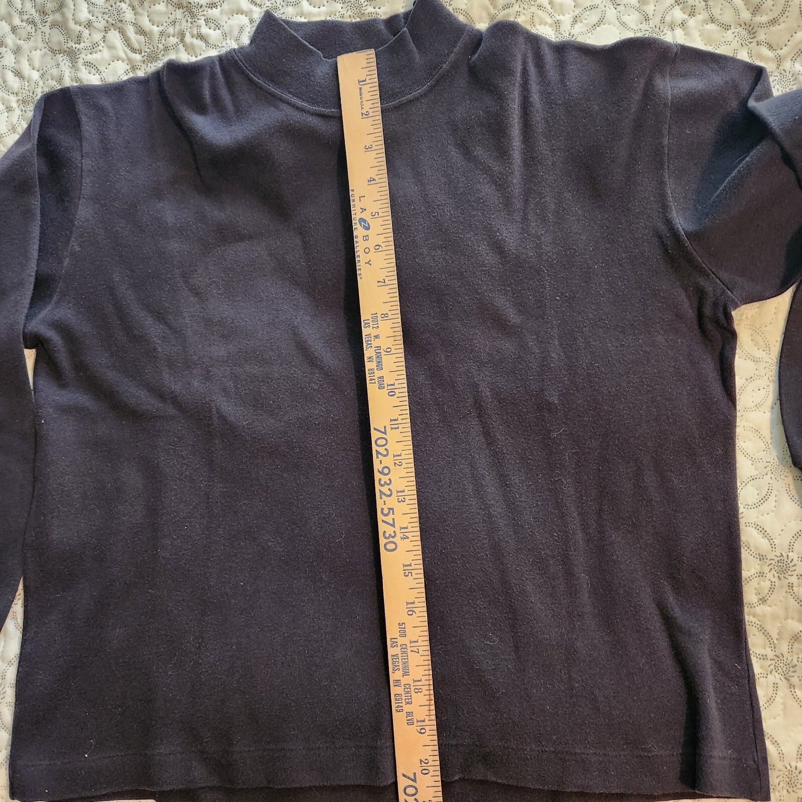 United Colors Benetton Black Long Sleeve Mock Turtleneck USA Made SZ S Vintage