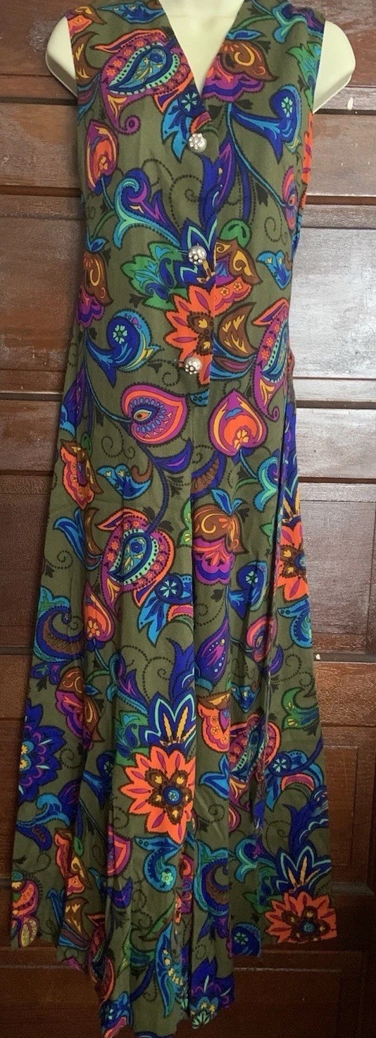 Vintage 1970’s Nelly De Grab Paisley Jumpsuit Sz 8
