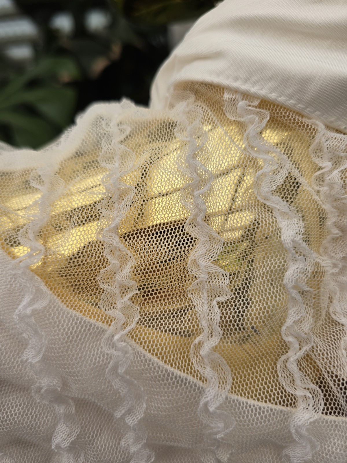 Vintage Recollections Lace Prairie Dress White Cottagecore Victorian L