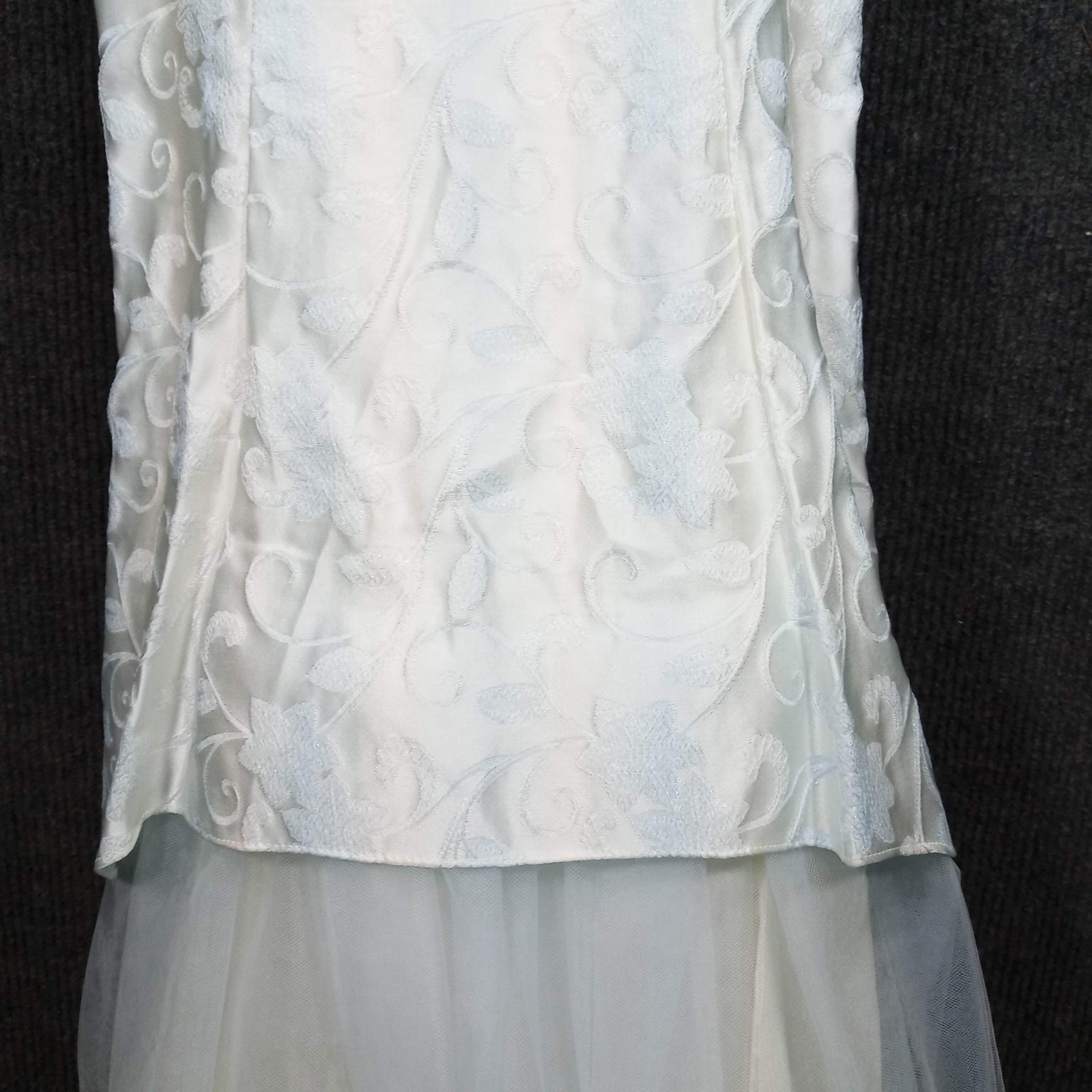1970’s Pale Blue Mermaid Tulle Trim Dress