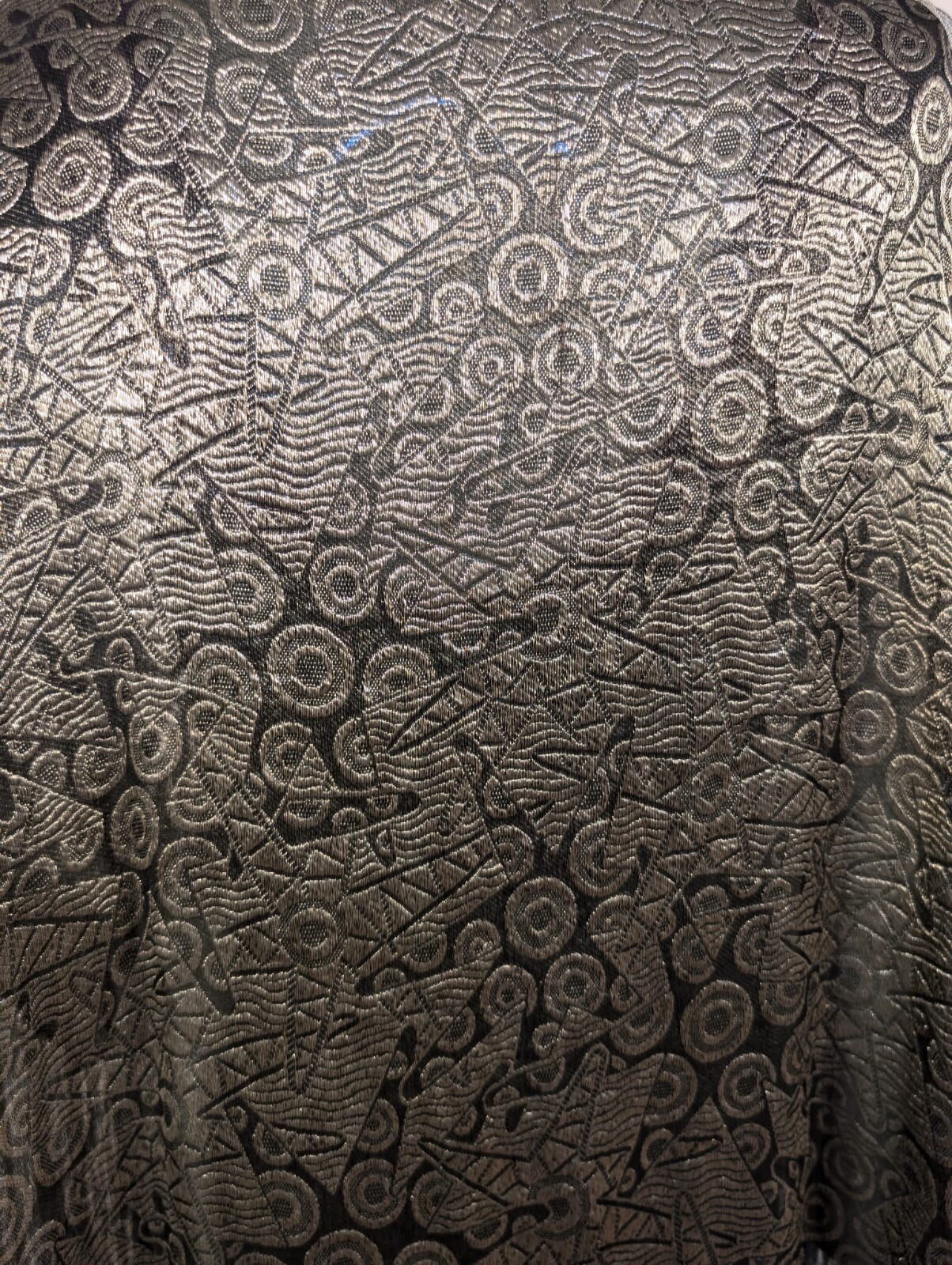ART DECO 1920’S METALLIC SILK LAME SHAWL FOR DRESS W OMBRE FRINGE
