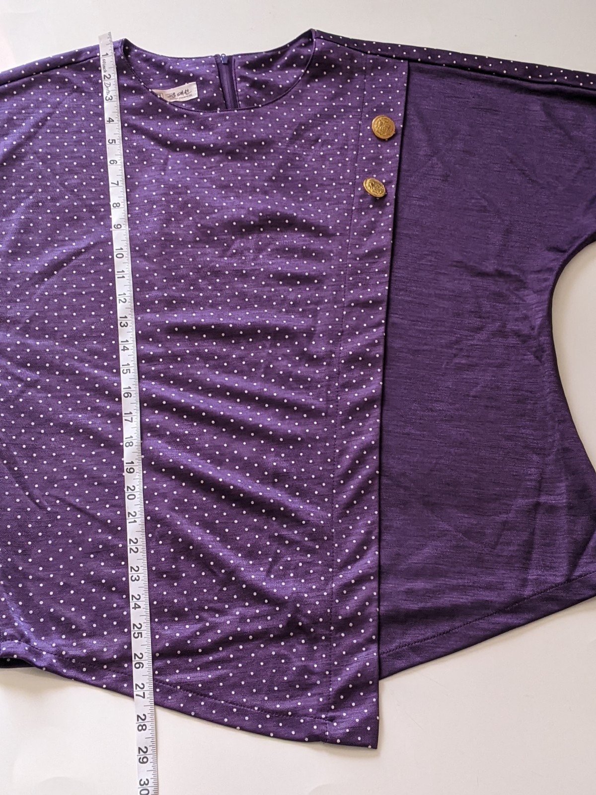 Vintage 1980s Korean Purple Pant Set Seoul Olympic Polka Dot Dolman 2 Piece