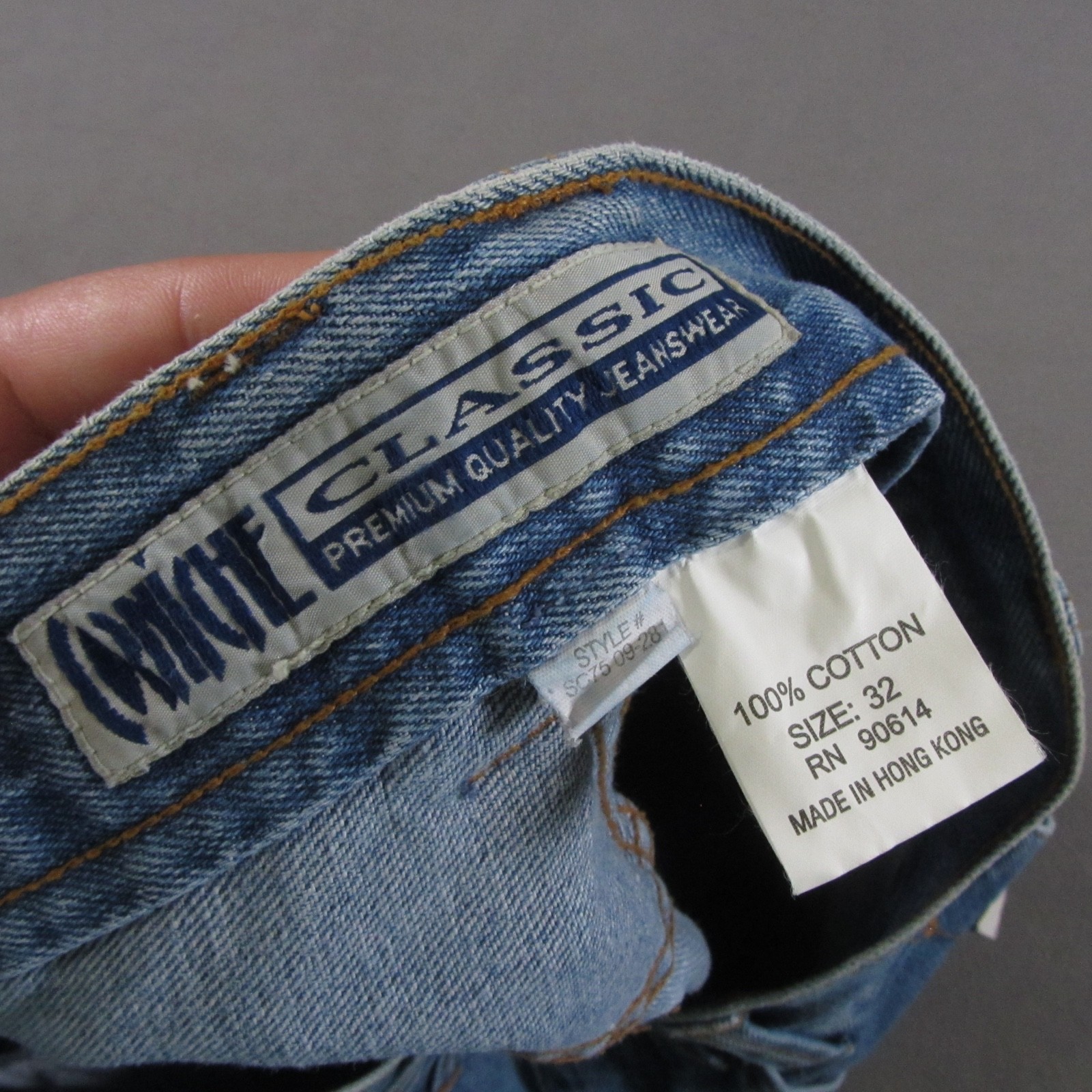 Vintage Corniche Denim Shorts Womens 32 Cargo Blue High Waist Deadstock