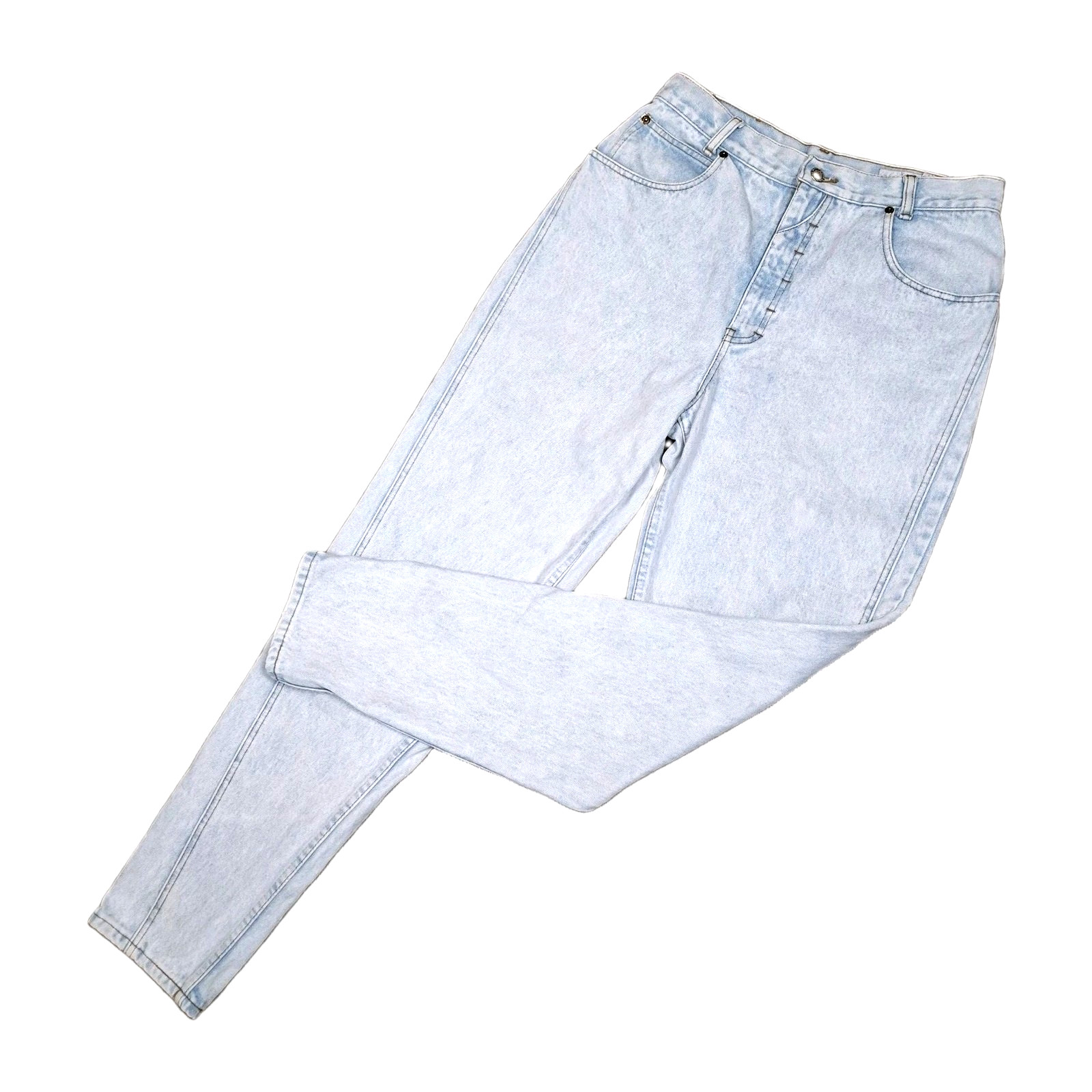 VTG Lawman Jeans Women Sz 13 Western High-Waist Light Wash Tapper Denim Pant 80s