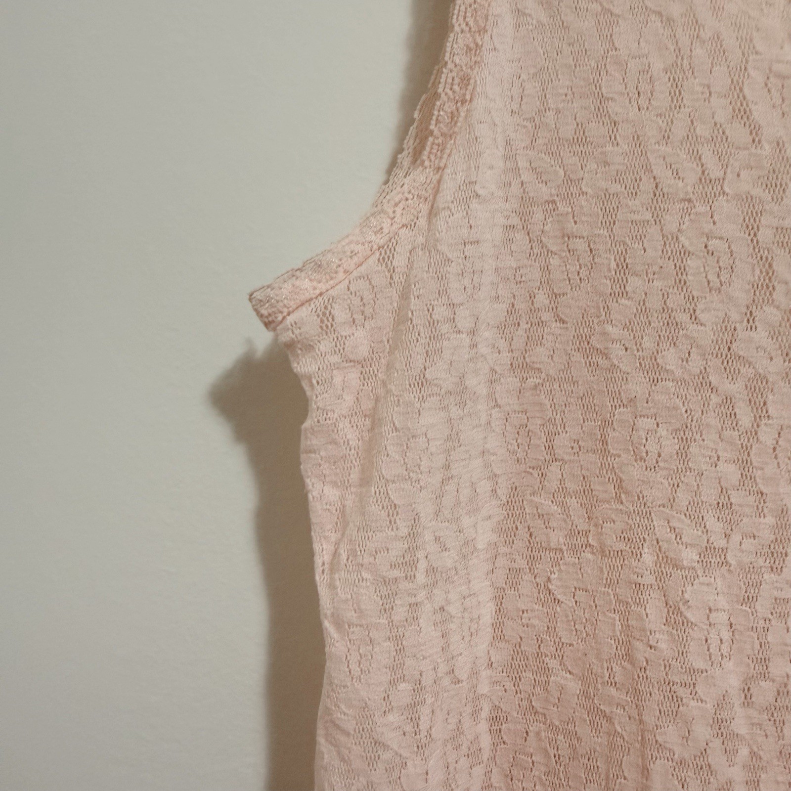 Vintage Coquette Fairy Lingerie Pink Lace Slip Dress With Appliqué Detail