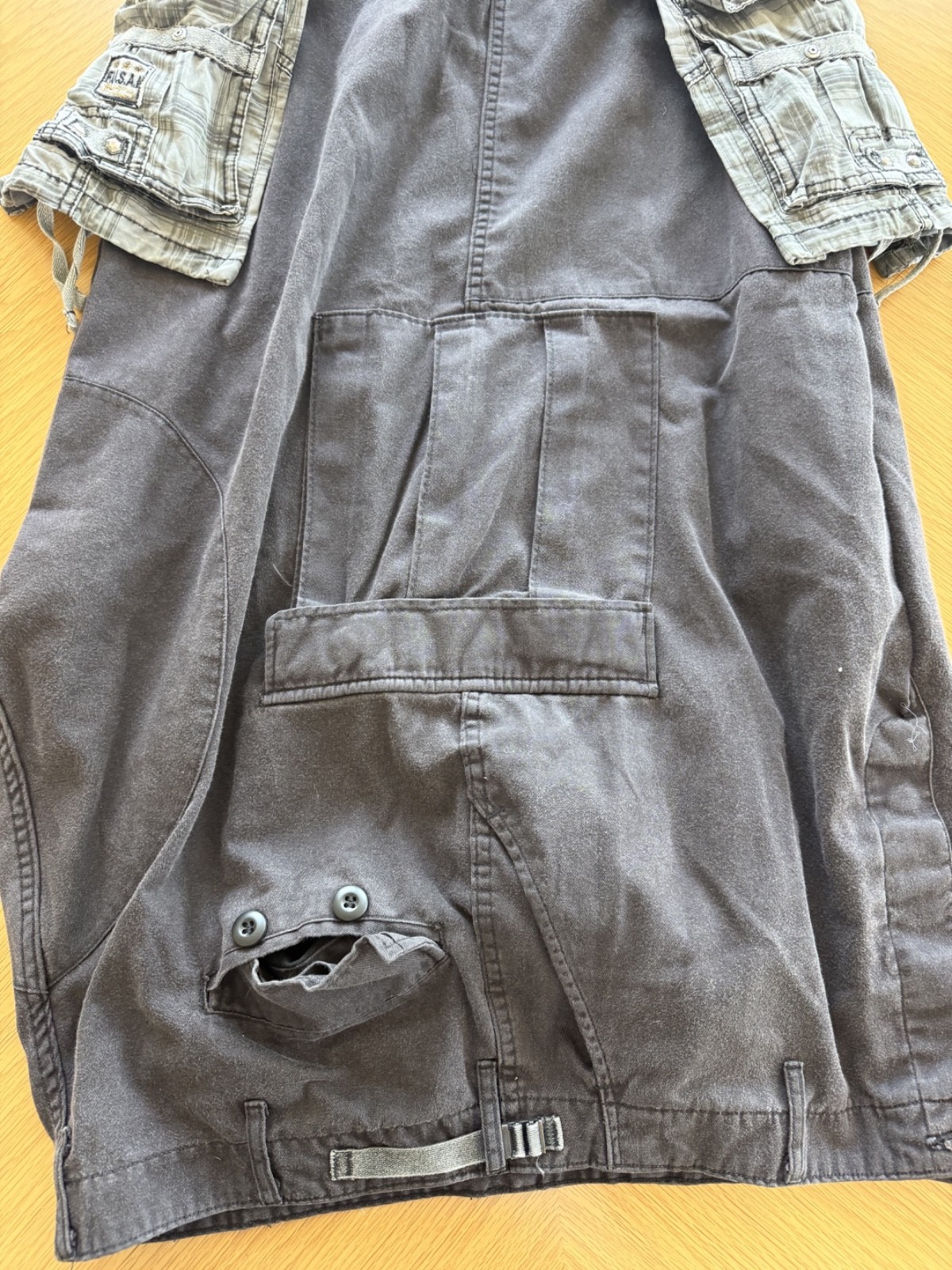 VTG F.U.S.A.I. Cyber Goth Punk Maxi Skirt Cargo Plaid Lace Up Y2K Grunge Utility
