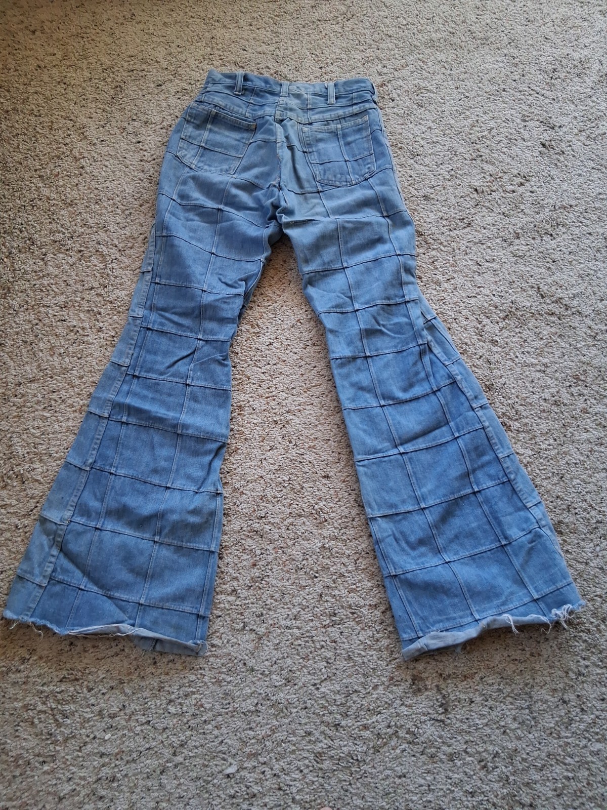 Vintage Brittania Sportswear Patchwork Bell Bottom Jeans Approx: 27×34 70’s