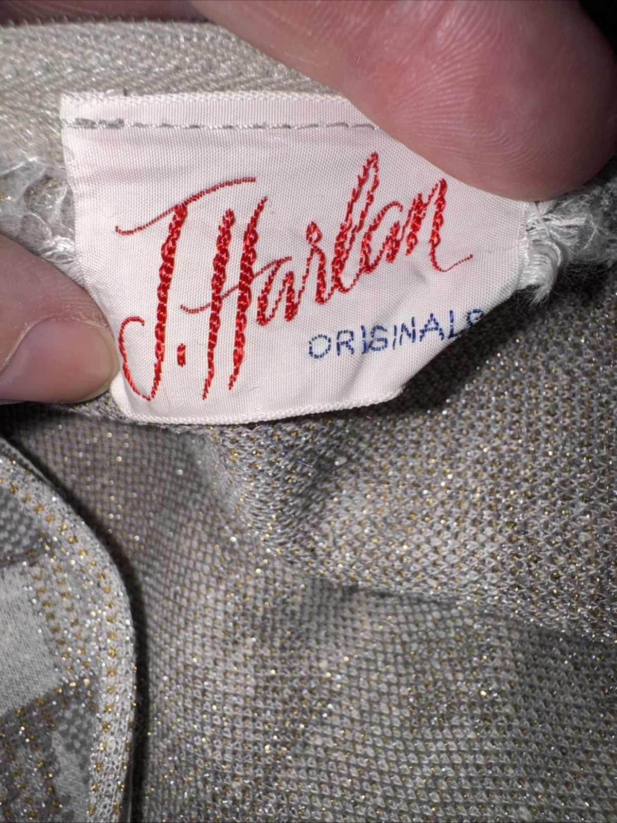 Vintage 1950-60’s Women J. Harlan Originals Silver Dress Size 12 Sleeveless
