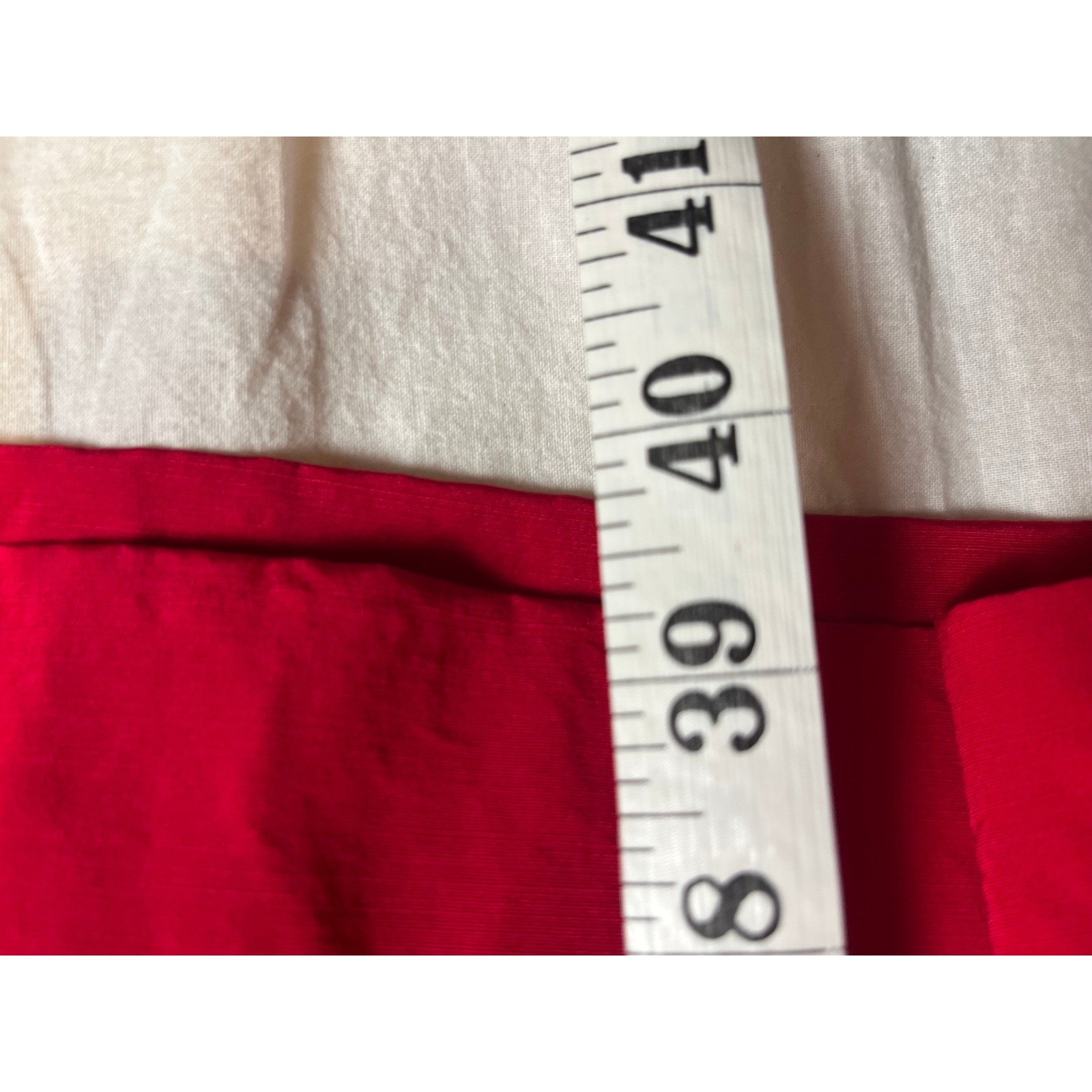 Joanie Char Silk Wool Red Vintage Midi Dress Embroidery Puff Sleeve Womens 6