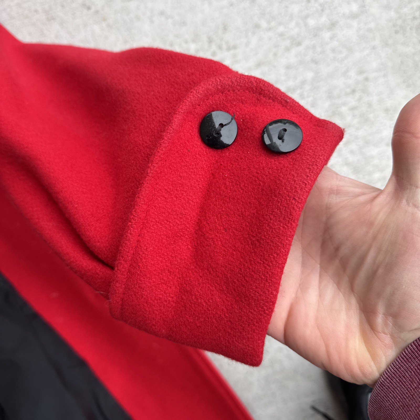 Vintage Donnybrook Coat Womens M/L Red Wool Made In USA Estate Find
