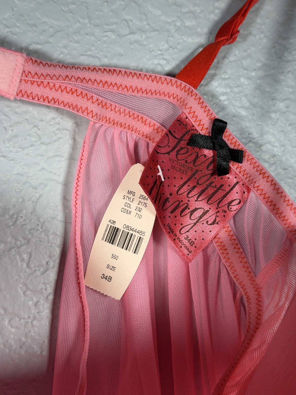 NWT! Vintage Victoria’s Secret Sexy Little Things Babydoll Lingerie 34B Pink