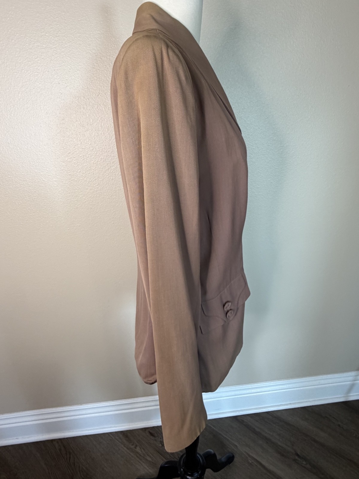 VTG 40s 50s Mauve Gabardine Suit Jacket Blazer Nipped Waist
