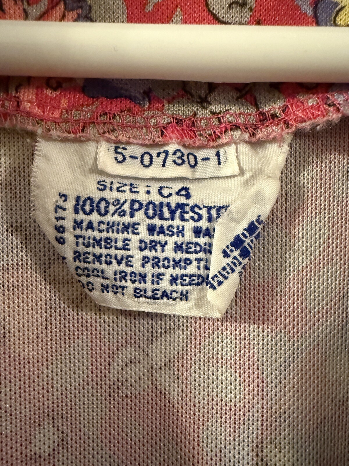 Vintage Womens 100% Polyester House Coat Robe Floral Zip Size C4 (2XL) Grandma