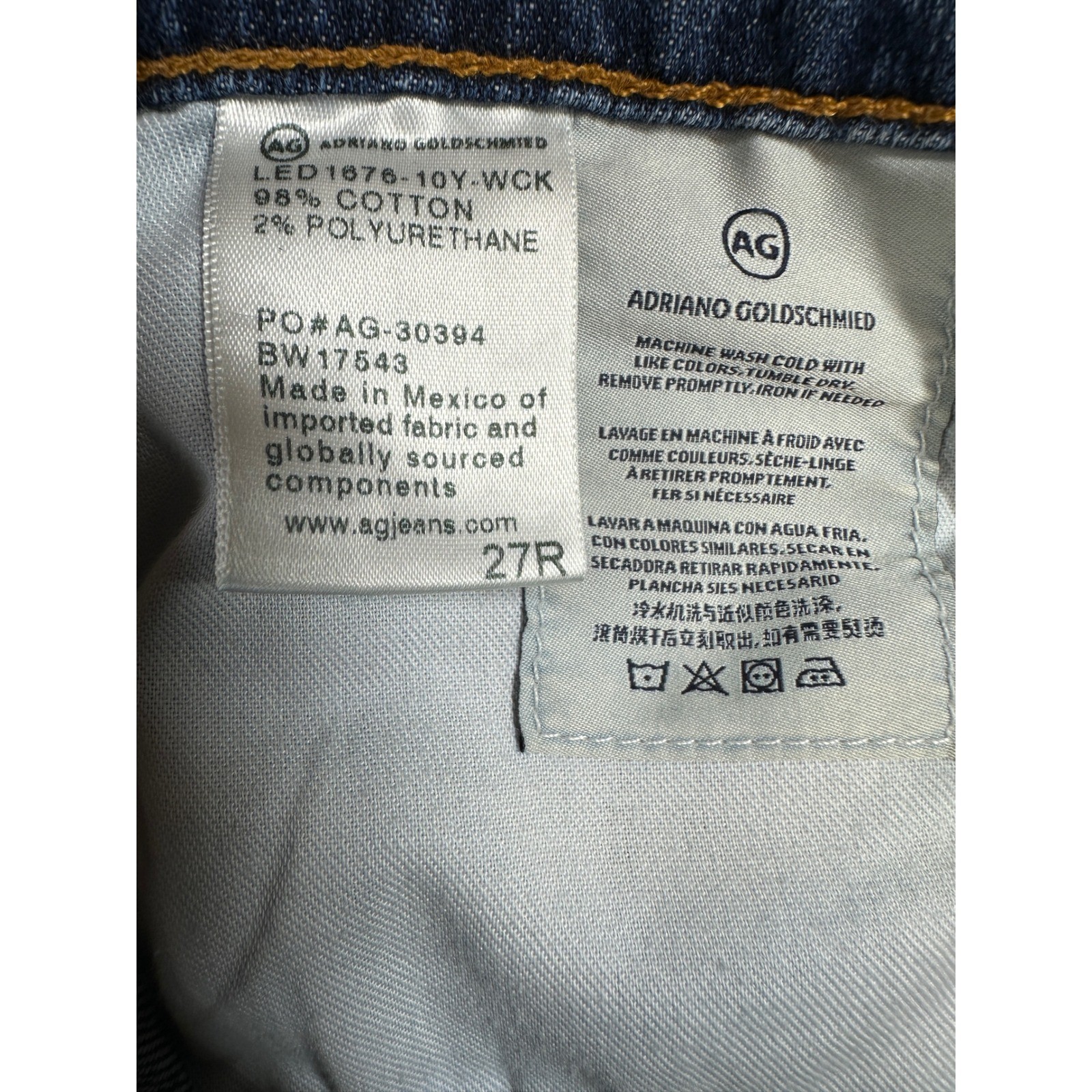 AG Adriano Goldschmied The Phoebe Jeans Sz 27 Vintage High Waisted Tapered Leg