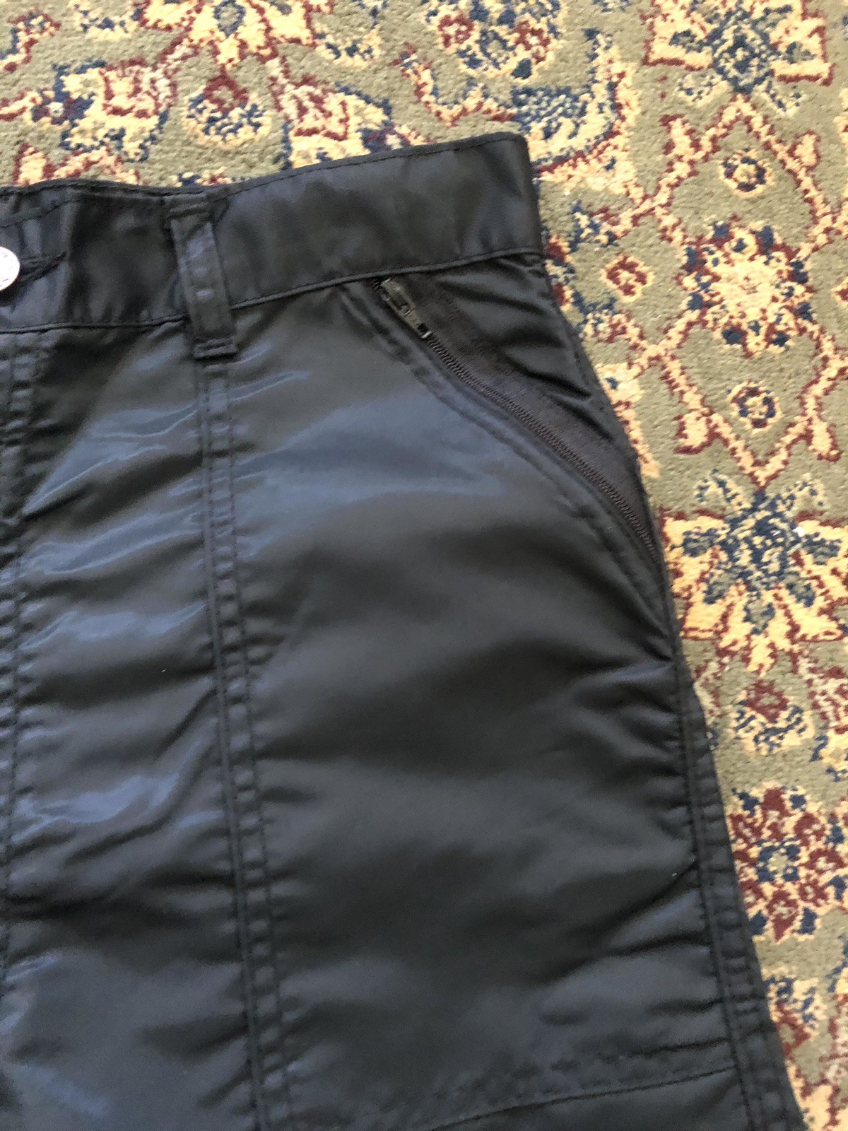 Iconic 80’s Black Parachute Pants Cargo, 6 Pockets