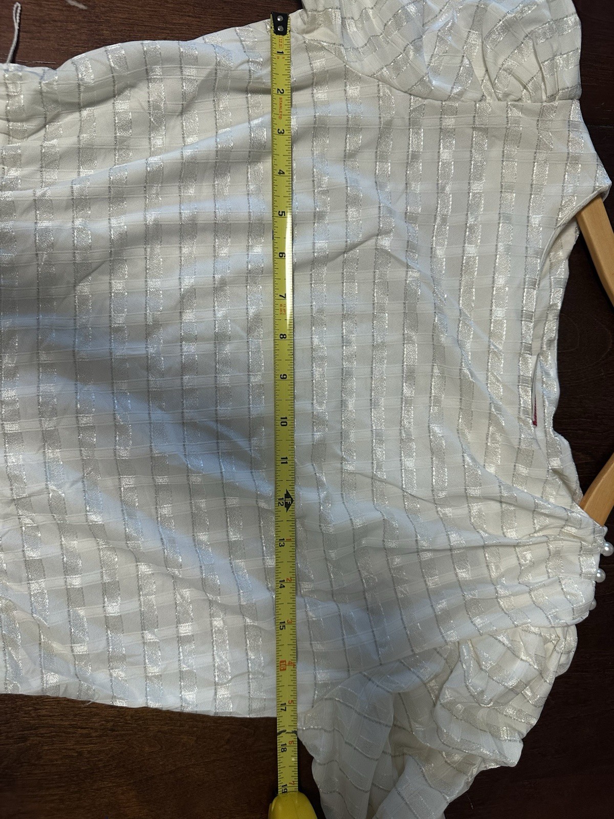 Vintage 1980s J.B. Express Women’s White And Metallic Silver Dress Size 10