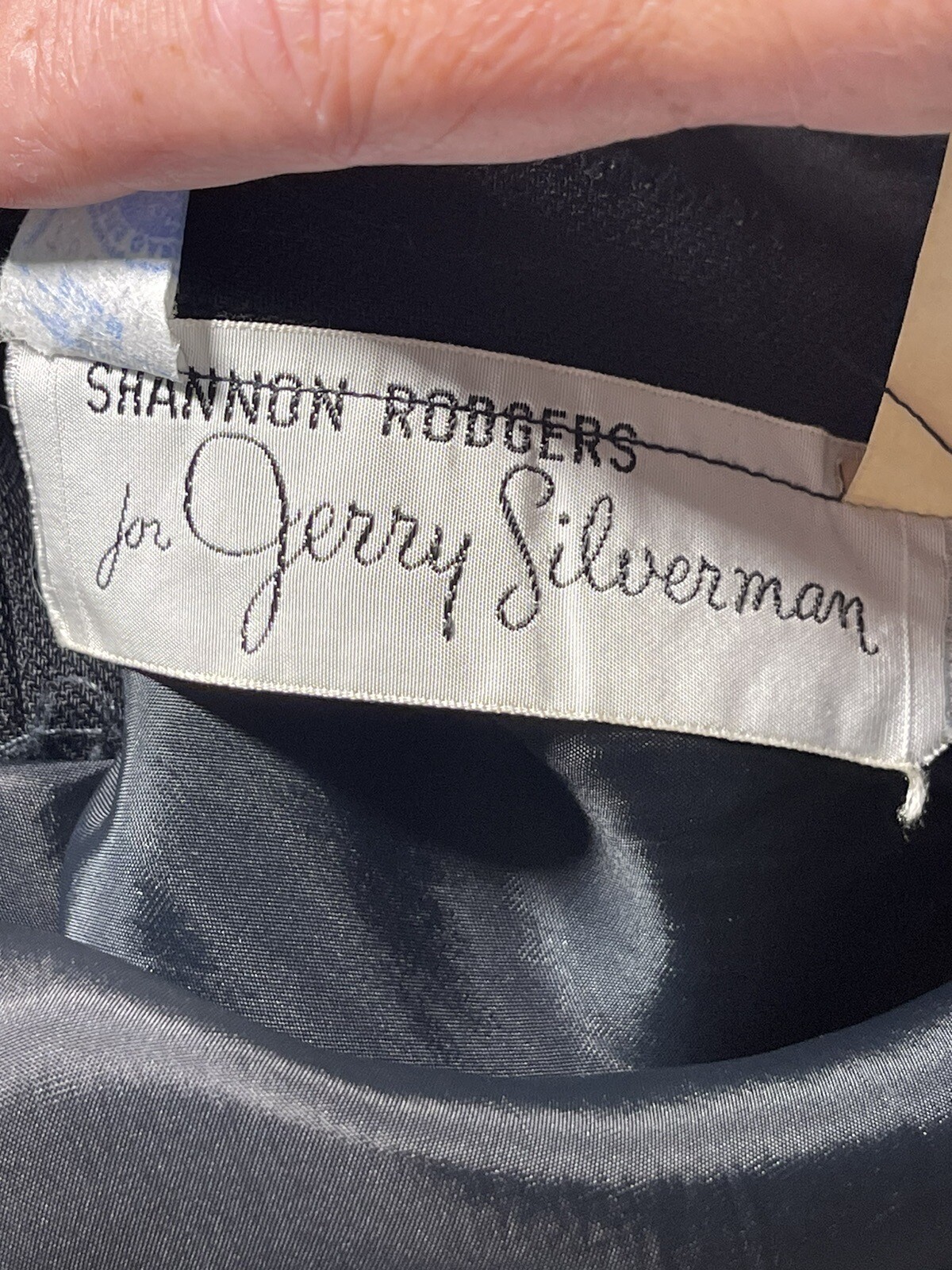 Vintage 1960’s Shannon Rodgers for Jerry Silverman Black Dress Rhinestones EUC!