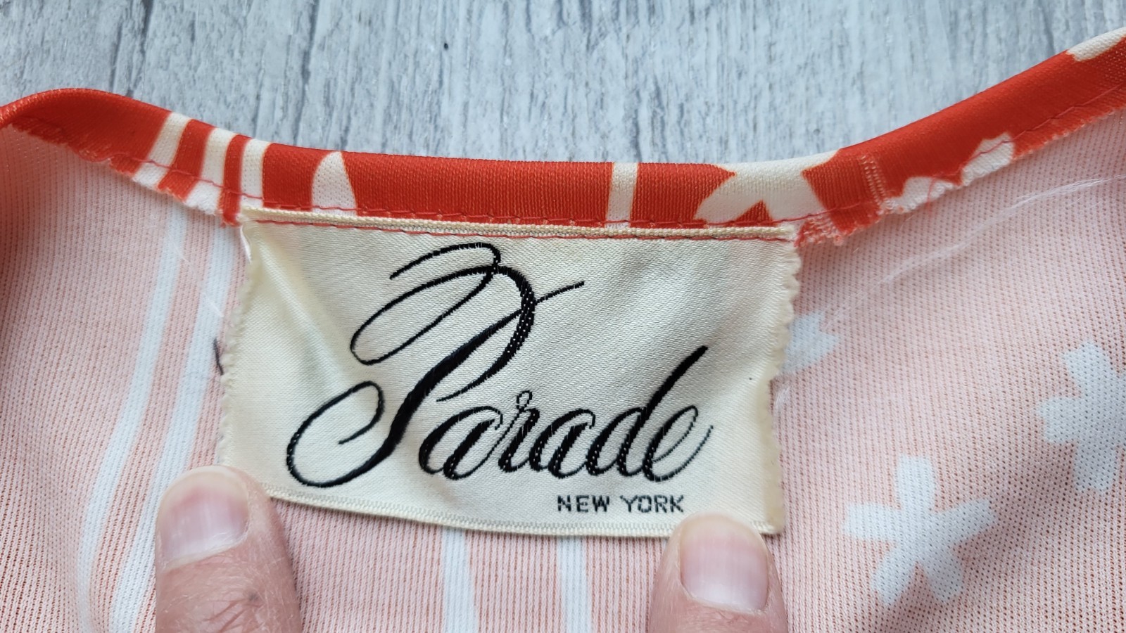 2 Piece Vintage 1960’s PARADE NY Red Floral Top & Wide Leg Pants – Size XS – EUC
