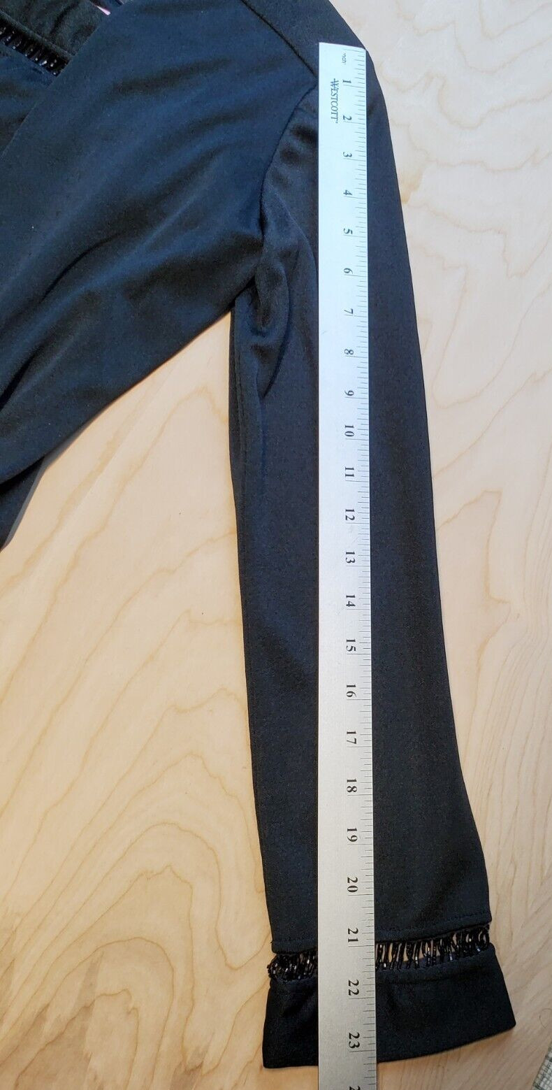 Joy Stevens California Floor Length Spaghetti Strap Dress with Jacket Black 5/6