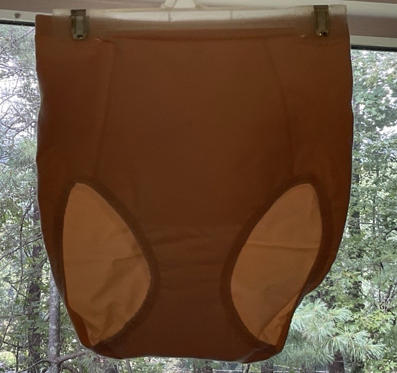 Vintage 80’s barely There Beige Lingerie panties Girdle M Nylon Spandex