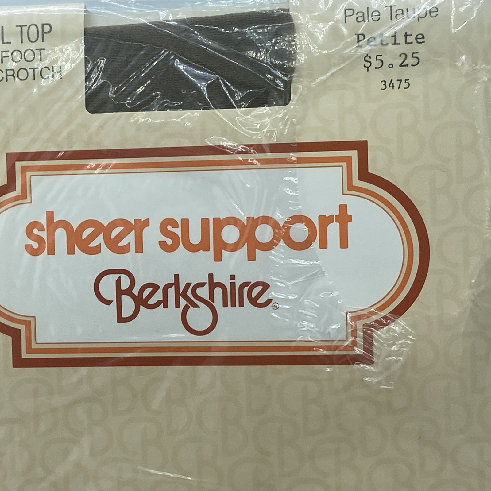 2 – VTG Nos Berkshire Sheer Support Pantyhose – Pale Taupe Average 4475 Sandal
