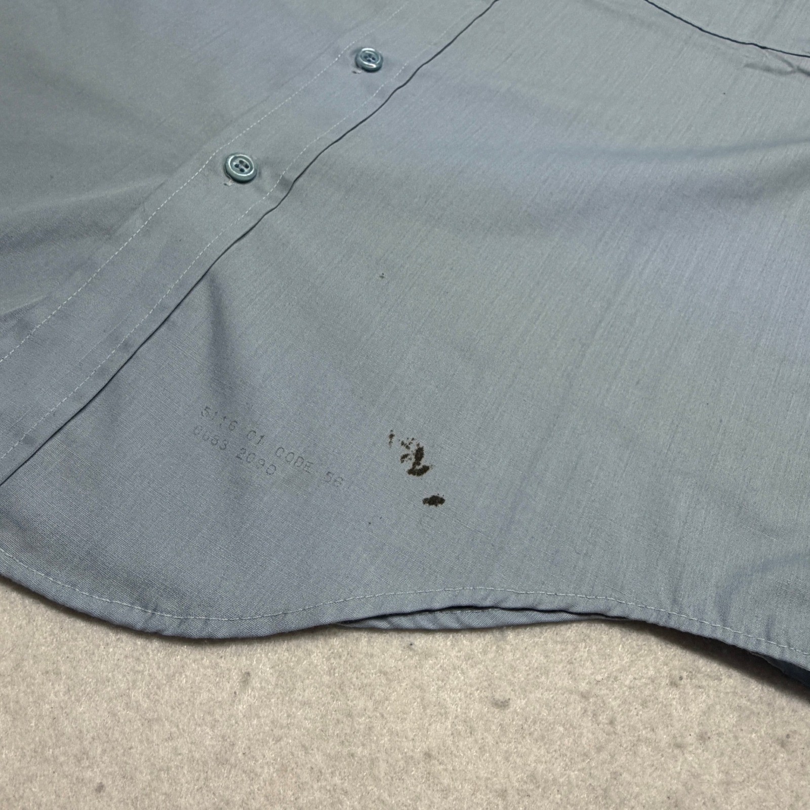 Vintage JCPenney MW No Iron Short Sleeve Button Down Shirt Blue Collar Small