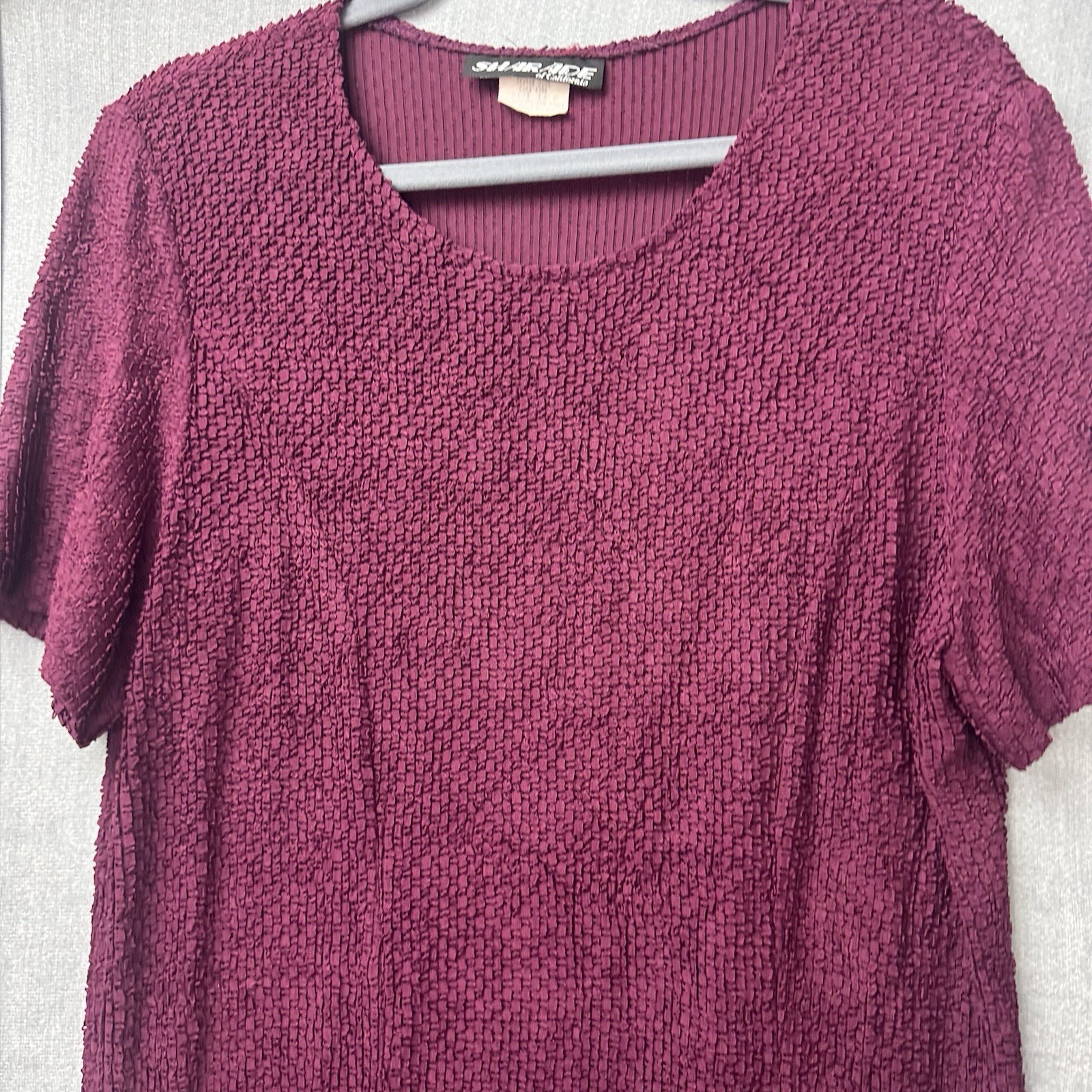 Vintage Sharade Of California Women’s Dress Size 14 Petite Pleated Ruffle USA