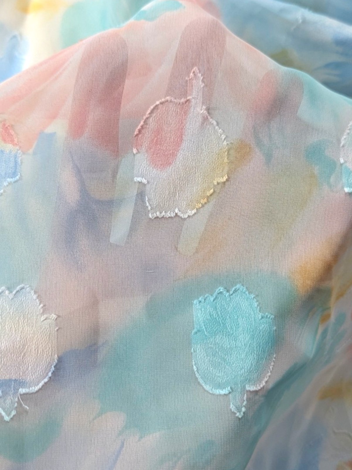 🇬🇧Vintage St Michael UK 12 EU40 Chiffon Floral Princess Dress Selkie Style 80s