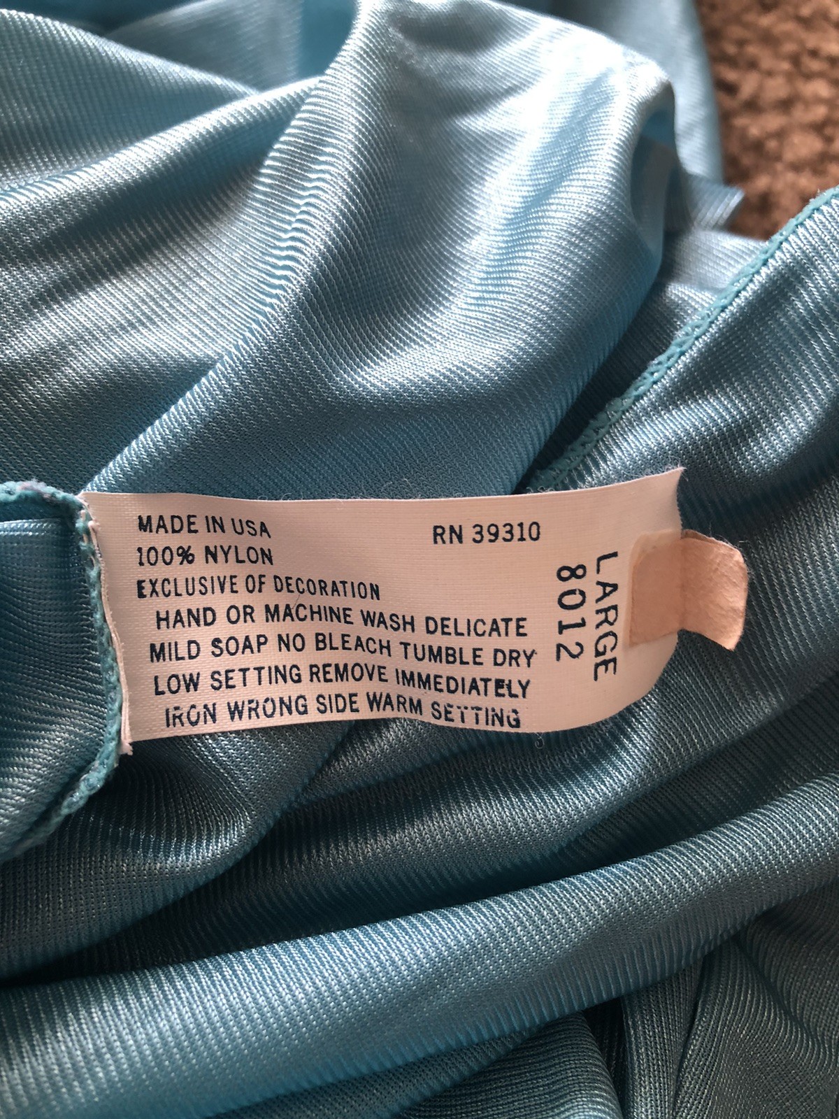 Vintage Lady Cameo Lingerie Sheer Nightgown Large Blue Pullover Babydoll Sexy