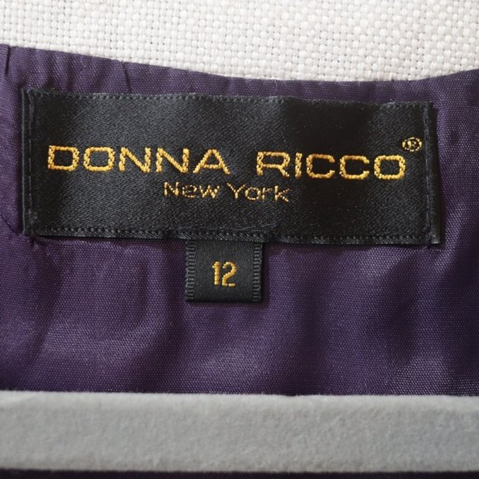 Donna Ricco Vintage Navy Blue White Trim Midi Dress & Jacket Set 12