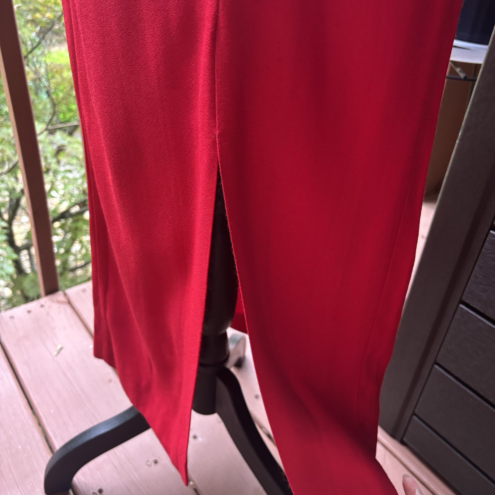 Vintage 80s John Roberts Red FittedSheath Dress | Holiday Maxi Size 6