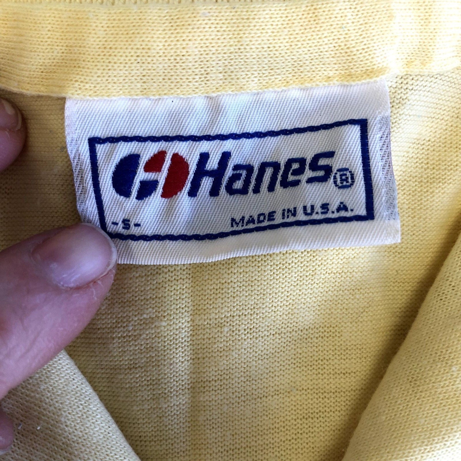 Vtg 70 80’s Hanes Yellow Georgia Tech Womens BASKETBALL Coaches Polo 50/50 Shirt