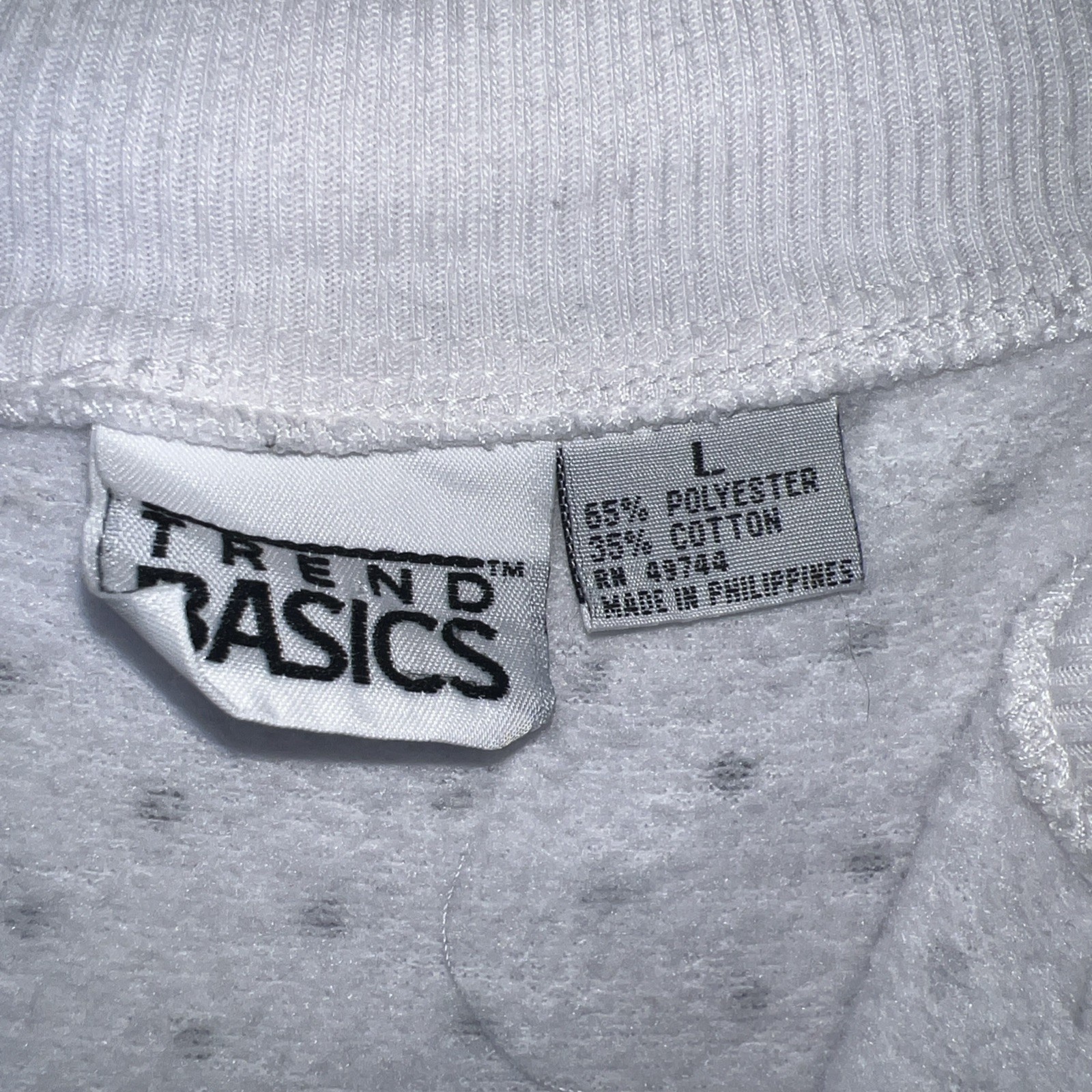Vintage 80s/90s Woman’s Trend Basics Polka Dots Sweater Half-zip Design Sz Large