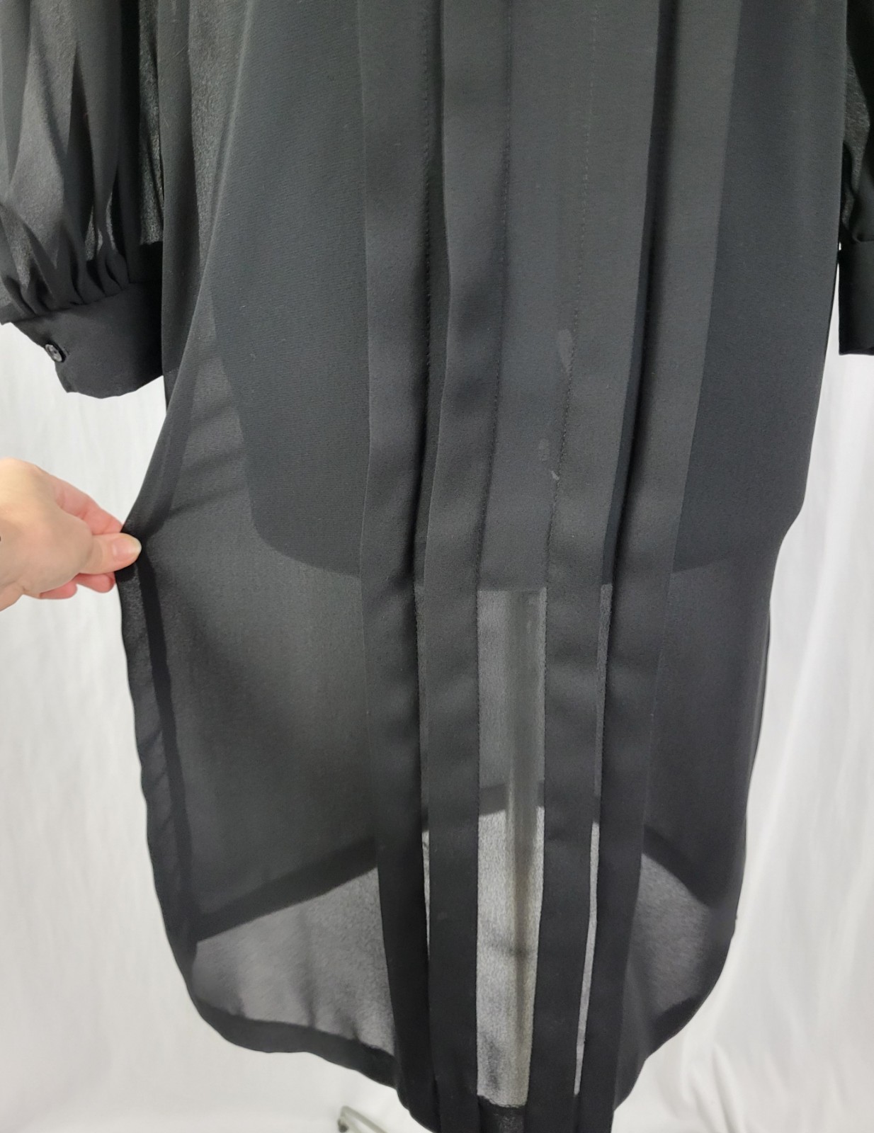 Vintage You Babes 2 Black Shift Dress w White Undercollar & Red Tie Size XS/S?
