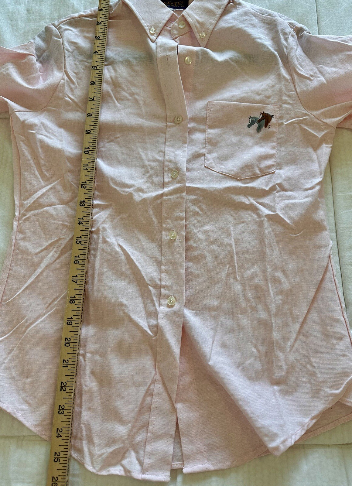 Vtg DEE CEE For Gals Pink Western LS Shirt Womens Horse Button Down Sz Small NWT