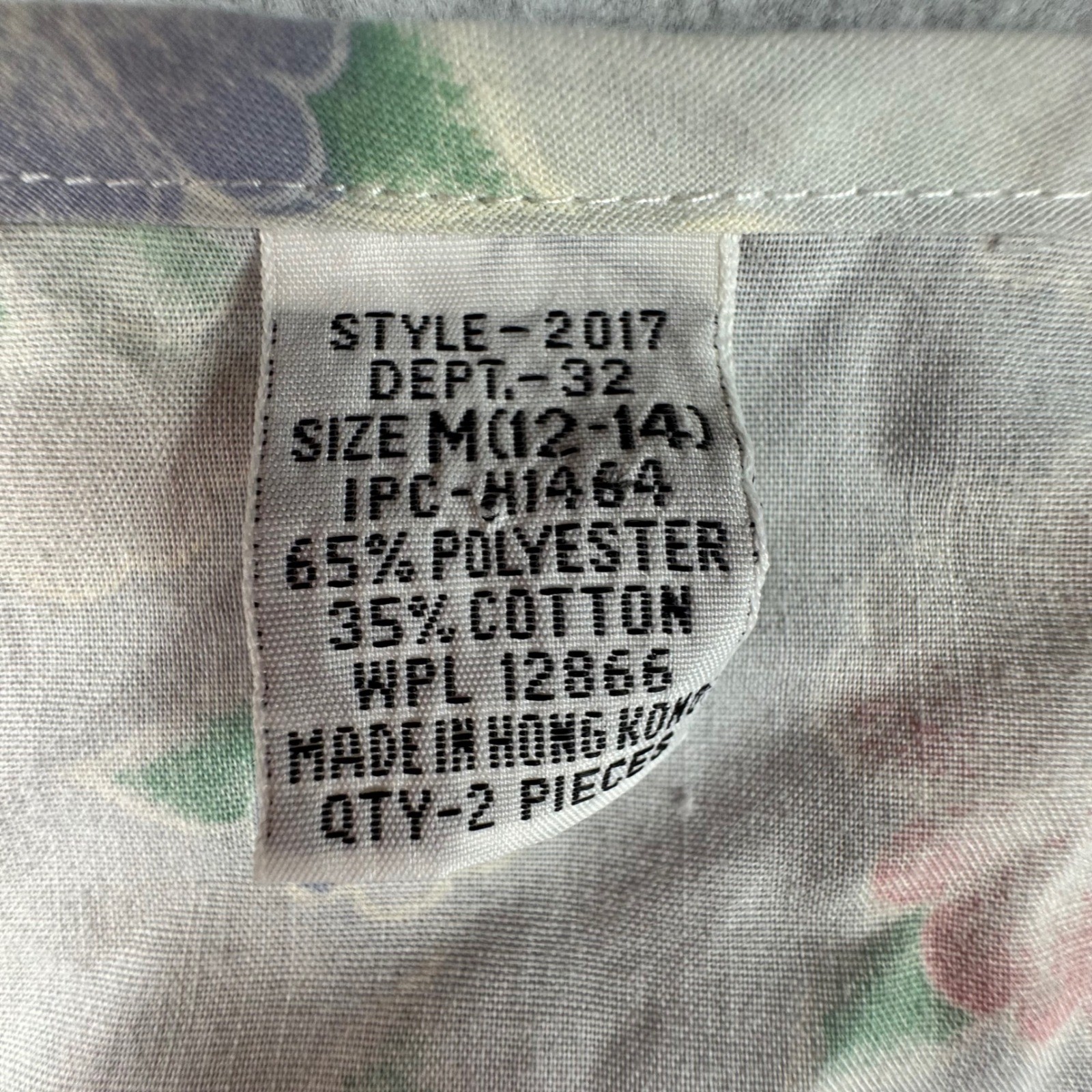 Vintage Floral Button Front Nightgown Pastel Lace Trim Pockets Style 2017 Medium